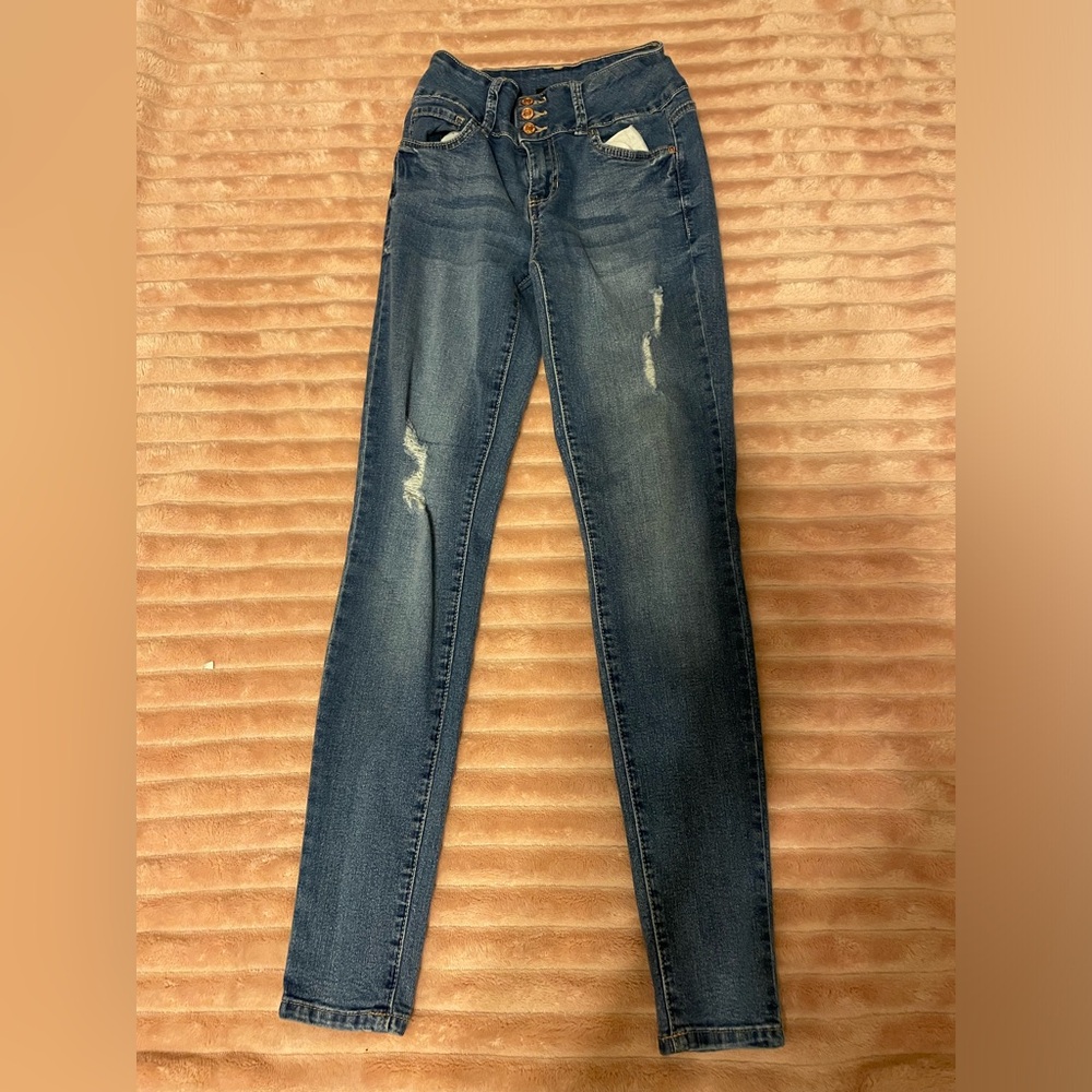 YMI Juniors Distressed Blue jeans